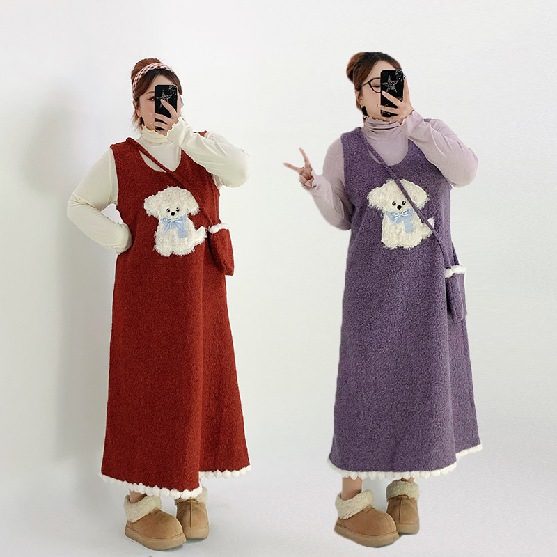 Milu家大码女装冬季新年减龄打底衫背心裙连衣裙胖mm显瘦三件套潮,女装/女士精品,毛衣,淘宝优惠券,粉丝福利购,淘宝优惠卷