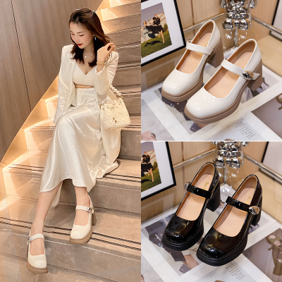 OUXIEKU/M-331新款玛丽珍鞋舒适增高时尚百搭软底软面春夏单鞋