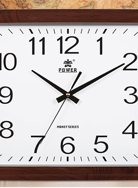 POWER霸王挂钟欧式静音时英钟客厅创意现代简约卧室田园挂表PW816