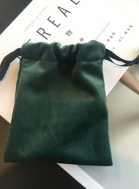 定制丝绒天鹅绒收纳袋化妆包置物袋抽绳束口袋防尘旅行ins北欧