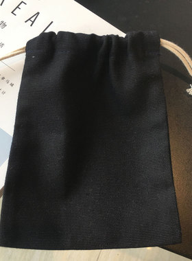 黑白色新款大号小号帆布手机袋布袋收纳袋束口袋环保袋