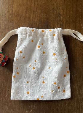 纯棉布艺抽绳束口袋学生小布袋收纳袋整理袋旅行鞋子杂物内衣袋子