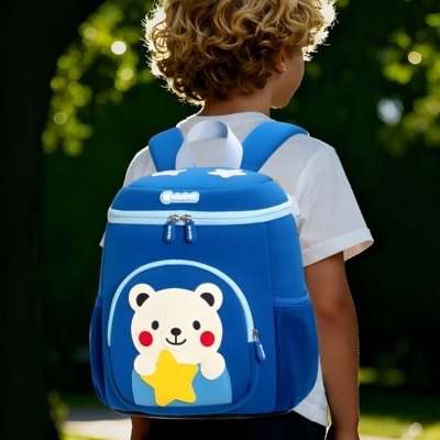 水桶款小熊儿童书包3-4-5-6岁幼儿园可爱卡通宝宝轻便双肩背包