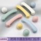 彩色马卡龙拉手儿童房定制衣柜门橱柜抽屉莫兰迪粉蓝色圆形小拉手