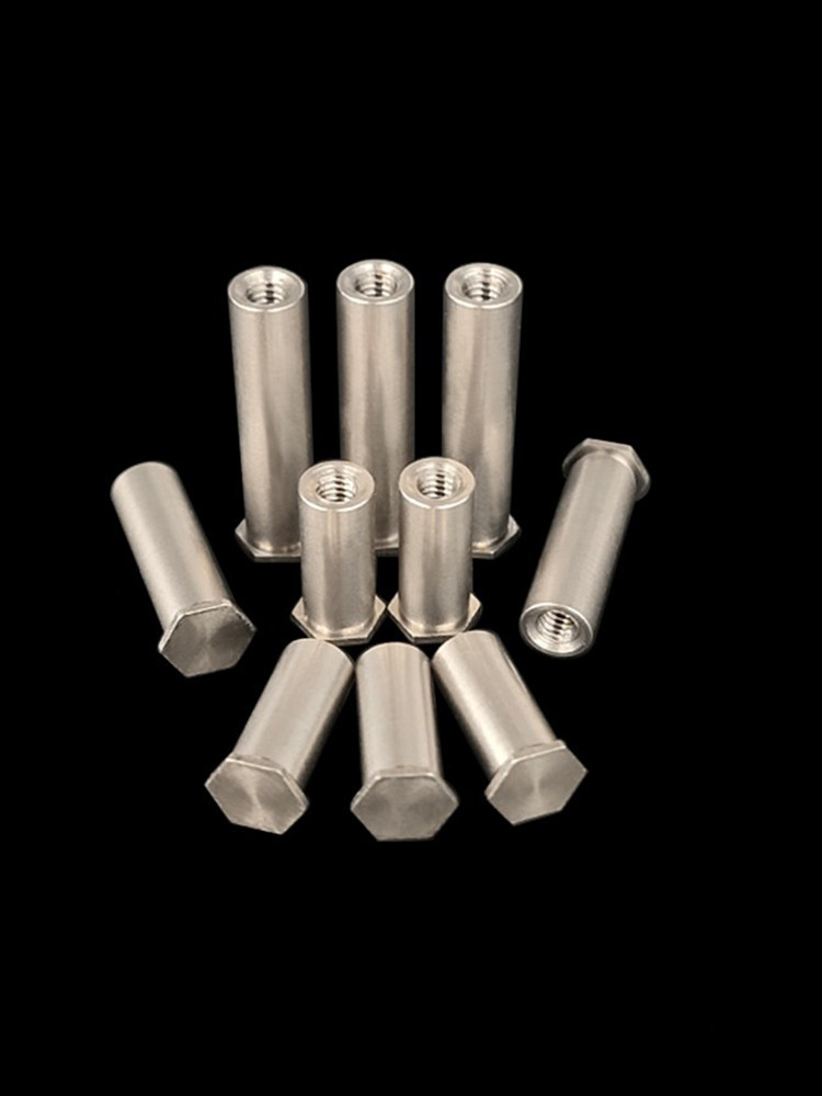 304不锈钢盲孔压铆螺柱螺母柱螺套铆柱bsos  m2.5 外径底孔4.