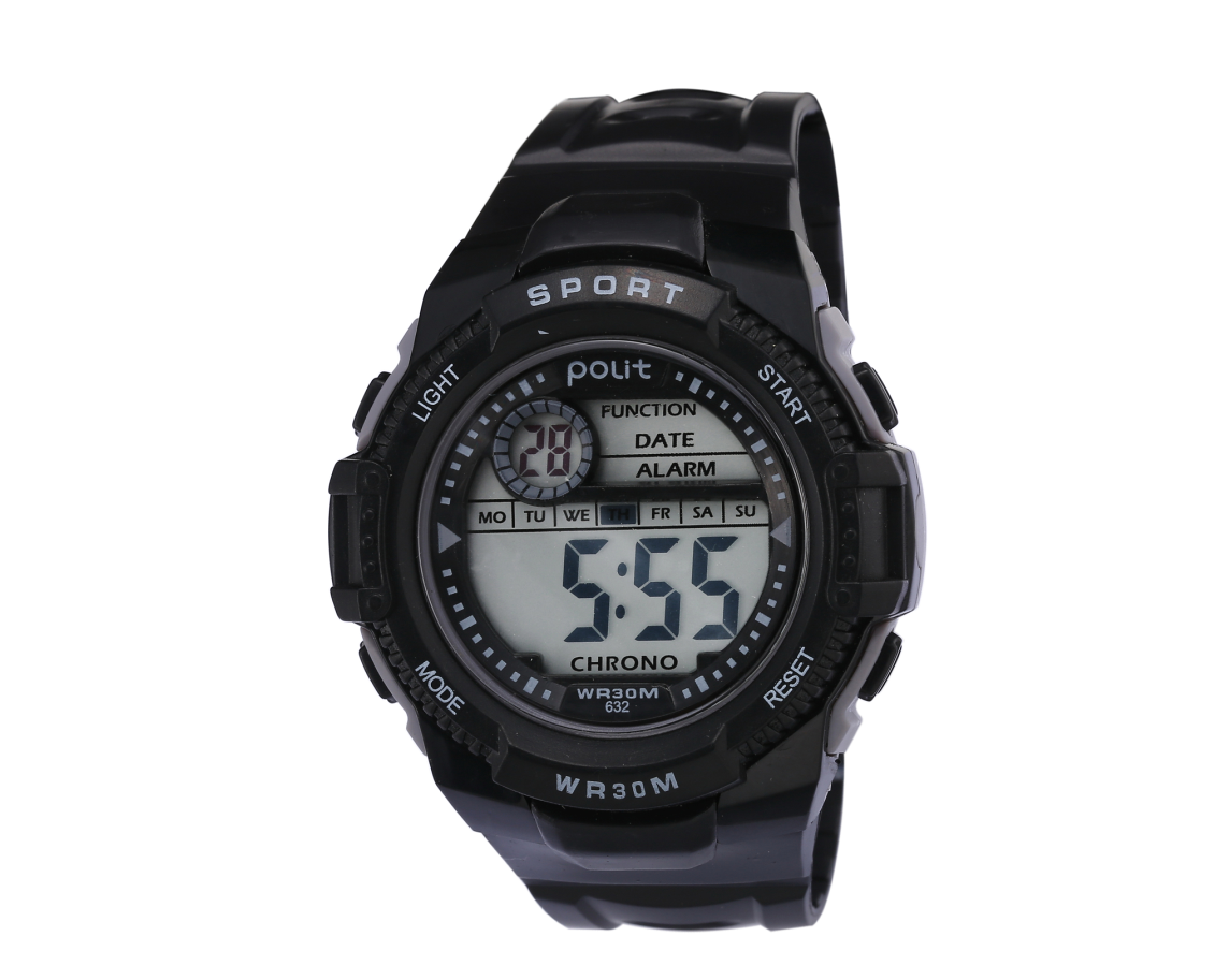 黑色手表大屏幕男原装黑金外壳