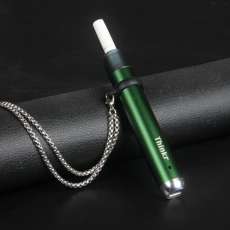 适用thinkr深刻烟杆金属项链个性好用绿宝石皮套thinkr黑色皮套包