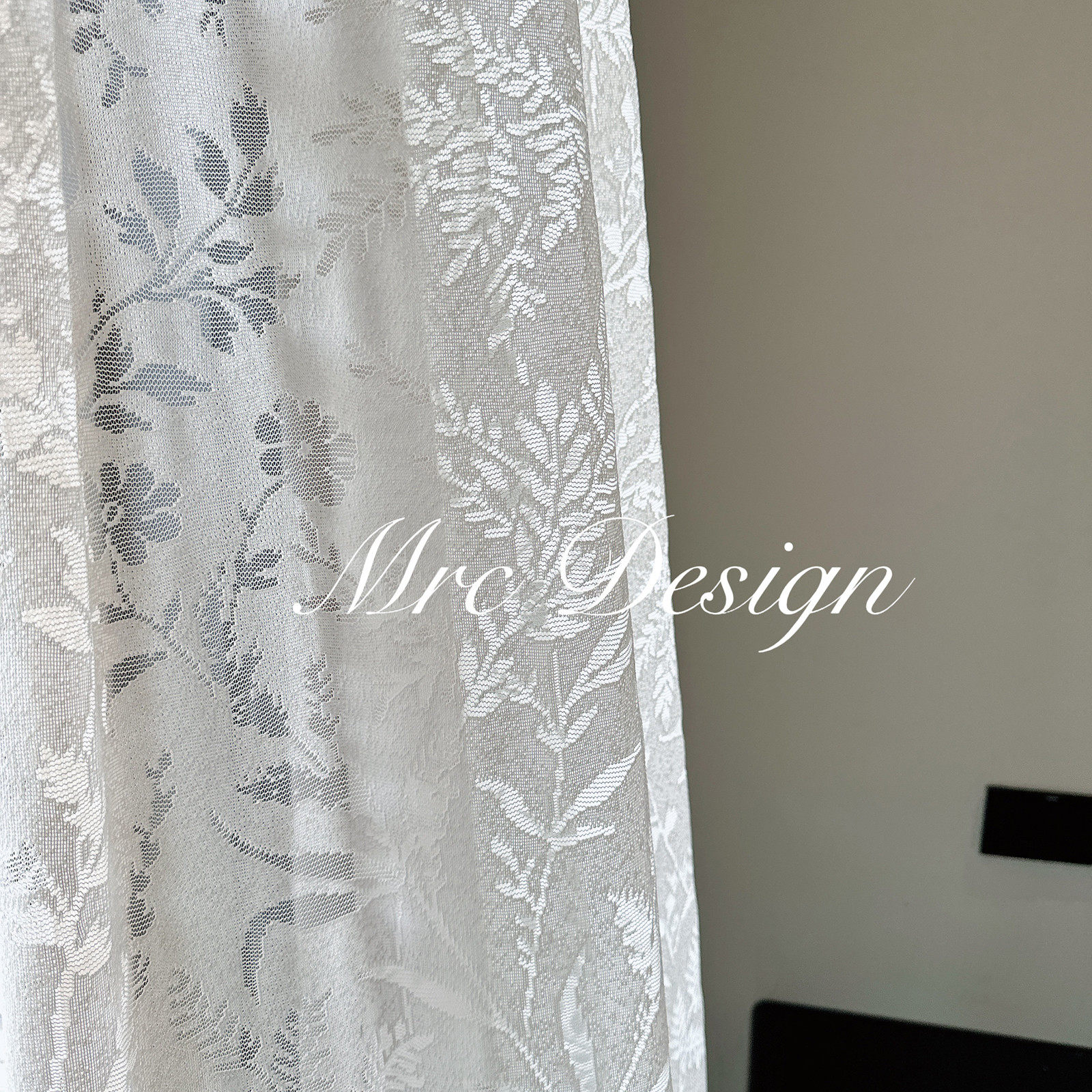 月枝影 法式中古风客厅阳台卧室窗纱光影高级感浪漫奶油复古纱帘