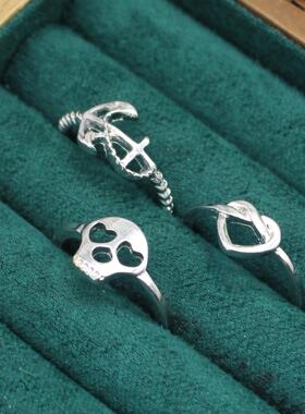 欧美朋克夸张多件套指环