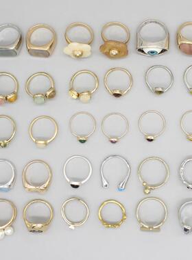 日单小众日系搭配盐系戒指饰品