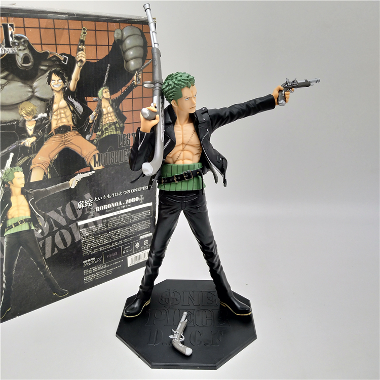 现货包邮 海贼王黑衣索隆扛枪手办盒装动漫模型摆件 男生同学礼物