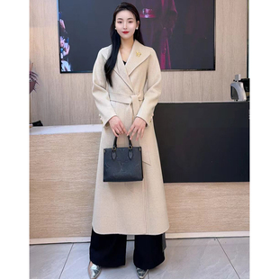 高级感简约气质双面羊毛大衣女长款2025秋冬新款中年妈妈装外套潮