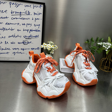 松糕底老爹鞋女四季运动休闲鞋女鞋7cm厚底交叉绑带潮鞋117-Ｋ201