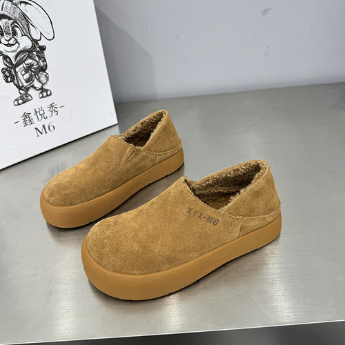 厚底牛反绒一脚蹬勃肯乐福女鞋