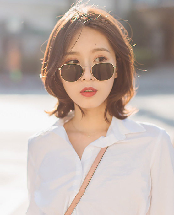 蔡徐坤同款太阳眼镜墨镜男金属方形眼镜女圆脸显瘦细边素颜街拍潮