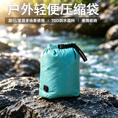 收纳博士户外便携压缩袋防水抽绳收纳袋旅行多功能轻便衣物整理袋