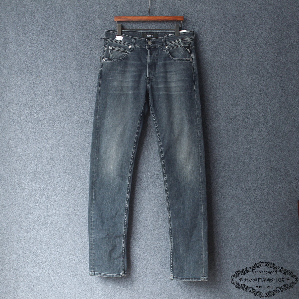 Replay MA972 激光意大利手工洗水环保573系列弹力修身小脚牛仔裤