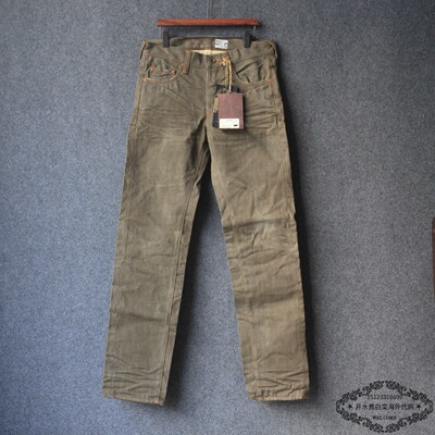 Prps Noir P61P19VBL 紫制品高端绝版日产硬挺卡其色白赤耳牛仔裤