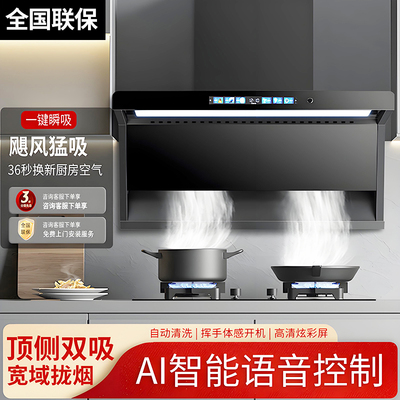 樱花顶侧双吸油烟机家用厨房自动清洗智能小智抽烟机壁挂式吸烟机