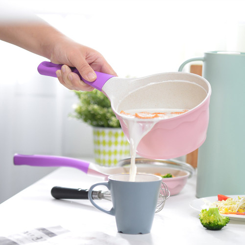 班尼太太宝宝辅食锅迷你麦饭石16cm