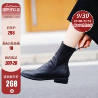 Martens, ботинки из мягкой кожи, демисезонные утепленные короткие сапоги с молнией, из натуральной кожи, молния сзади