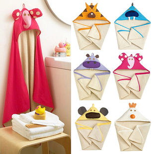 新生婴儿抱毯抱被连帽浴巾儿童浴衣男女宝宝洗澡毛巾BB浴袍巾礼物