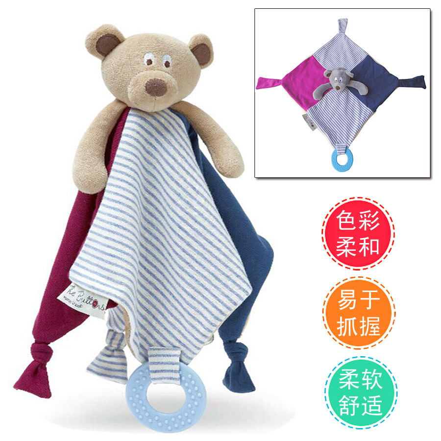 公仔陪睡响铃儿童玩具安抚巾