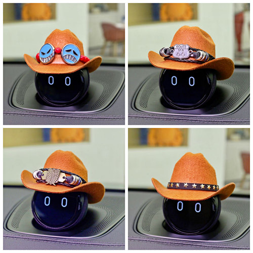 nomi帽子头饰摆件汽车内装饰品中置音响帽子改装饰品喇叭中控内