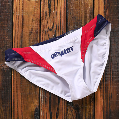 三角比赛沙滩度假冲浪拼色泳裤