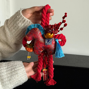 新年装饰2026年马年挂饰春节过年氛围布置年味福字贺年吉祥物挂件