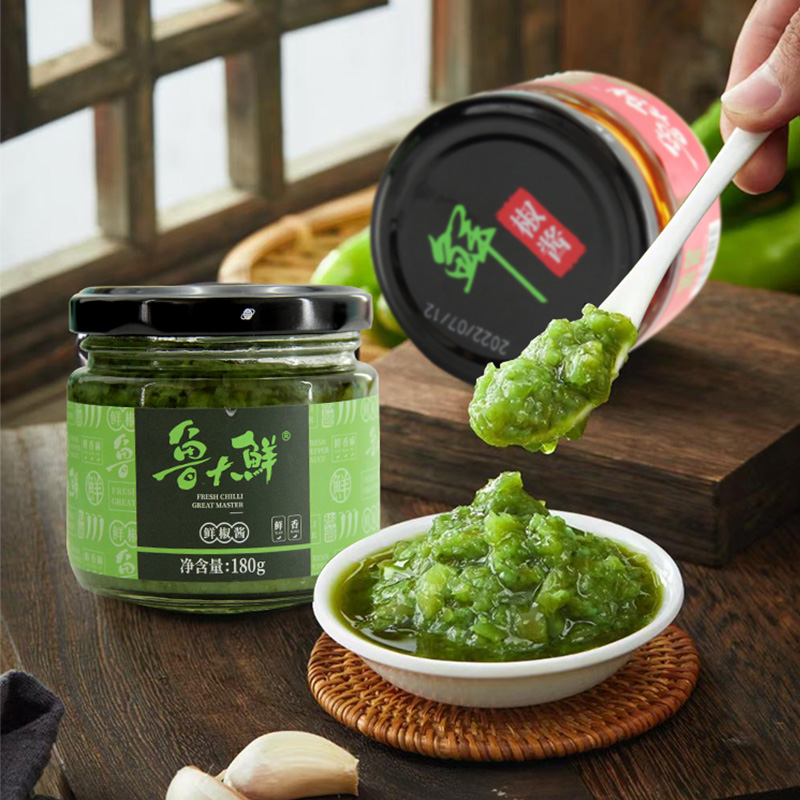 鲜椒酱青椒酱蒜蓉下饭拌面酱拌饭水饺酱商用贡菜辣椒酱火锅蘸料
