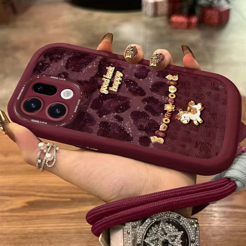 适用OPPOFindX9手机壳新款FindX8s+卡通现代X7Ultra潮流豹纹小马X6Pro硅胶保护套X5全包防摔外壳X3带挂绳