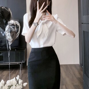 夏季工作服女装空乘职业套装裙装酒店前台气质工作装置业顾问衬衫