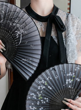 扇子折扇汉服竹质古风古典古装夏季复古随身礼物中国风舞蹈折叠扇