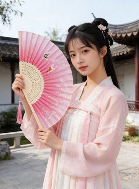 古风女童舞蹈便携折叠扇