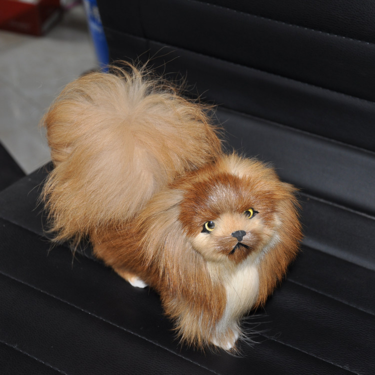 真皮毛仿真狗客厅玩具京巴家庭装饰拍摄道具名犬狗小朋友礼品包邮