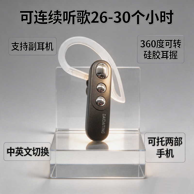 热销智能外卖司机超长待机260天听歌26小时世摩曼高端蓝牙耳机