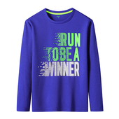 吸湿排汗透气运动上衣跑步训练套装 男童速干长袖 T恤春儿童秋新款