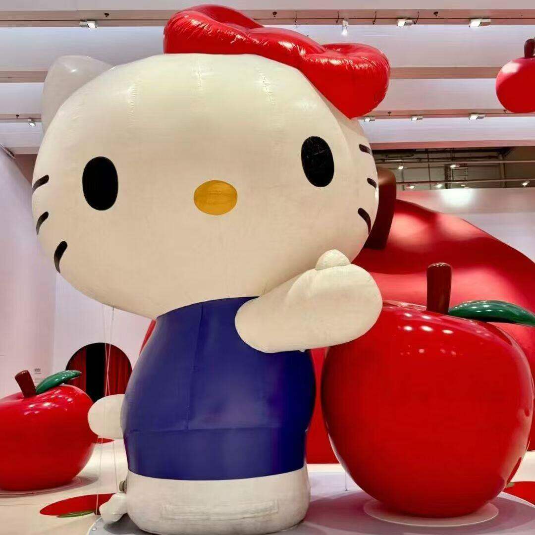 KT猫泡沫雕塑定制商业美陈门头打卡装饰IP泡雕定制凯蒂猫卡通摆件