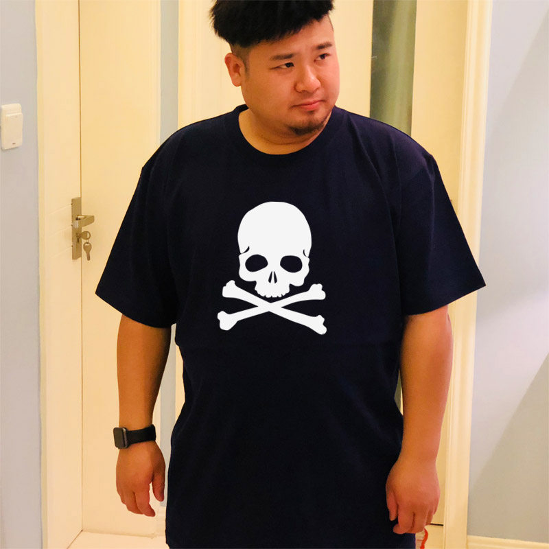 万圣节骷髅南瓜灯幽灵宽松大码情侣装基友打底衫男女短袖T恤包邮