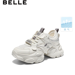 百丽网面厚底增高老爹鞋 新款 机能运动休闲鞋 子F4M1DBM6 女2026夏季