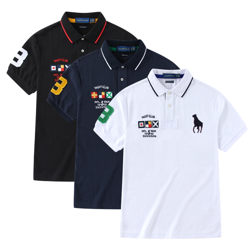 RL072男装短袖 大标珠地棉 夏装新款经典翻领 特价处理