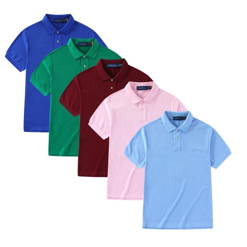 006男装短袖珠地棉小马夏装新款 经典多色翻领