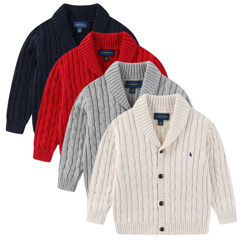 RL004毛衣男女童小马 厚款纯棉针织衫开衫外套 秋冬 90-170,童装/婴儿装/亲子装,毛衣/针织衫,淘宝优惠券,粉丝福利购,淘宝优惠卷