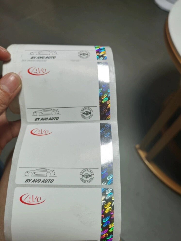 定做烫金镭射汽配防伪标贴二维码激光镭射烫金各种材质不干胶标签