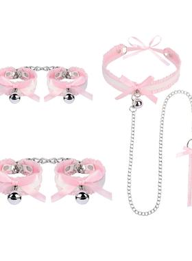 Puppy*蕾丝小铃铛项圈女蝴蝶结颈带choker饰品脖圈锁骨链手链套装