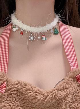 Puppy项圈冬季圣诞系列项链cosplay道具铃铛choker叠链脖圈颈饰女