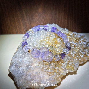 【小紫蛇】天然玻利维亚紫水晶小蛇渐变紫晶手串手链小巧迷你蛇