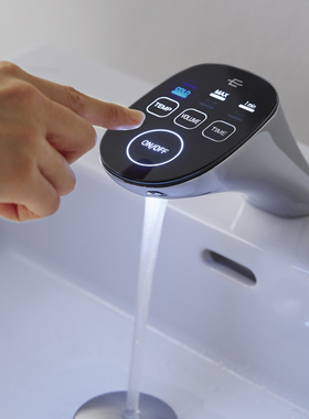 日本直邮SANEI台面单孔洗脸盆混合龙头触摸式 适用于浴室和卫生间