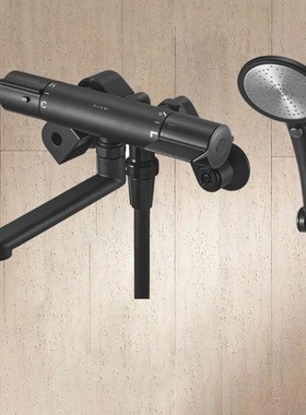 日本直邮SANEI浴室壁挂式恒温淋浴浴缸混合龙头管长170mm手动开关